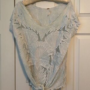 Free People Oversized Shell Pattern Top